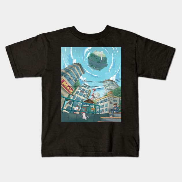 The town Kids T-Shirt by Archadia